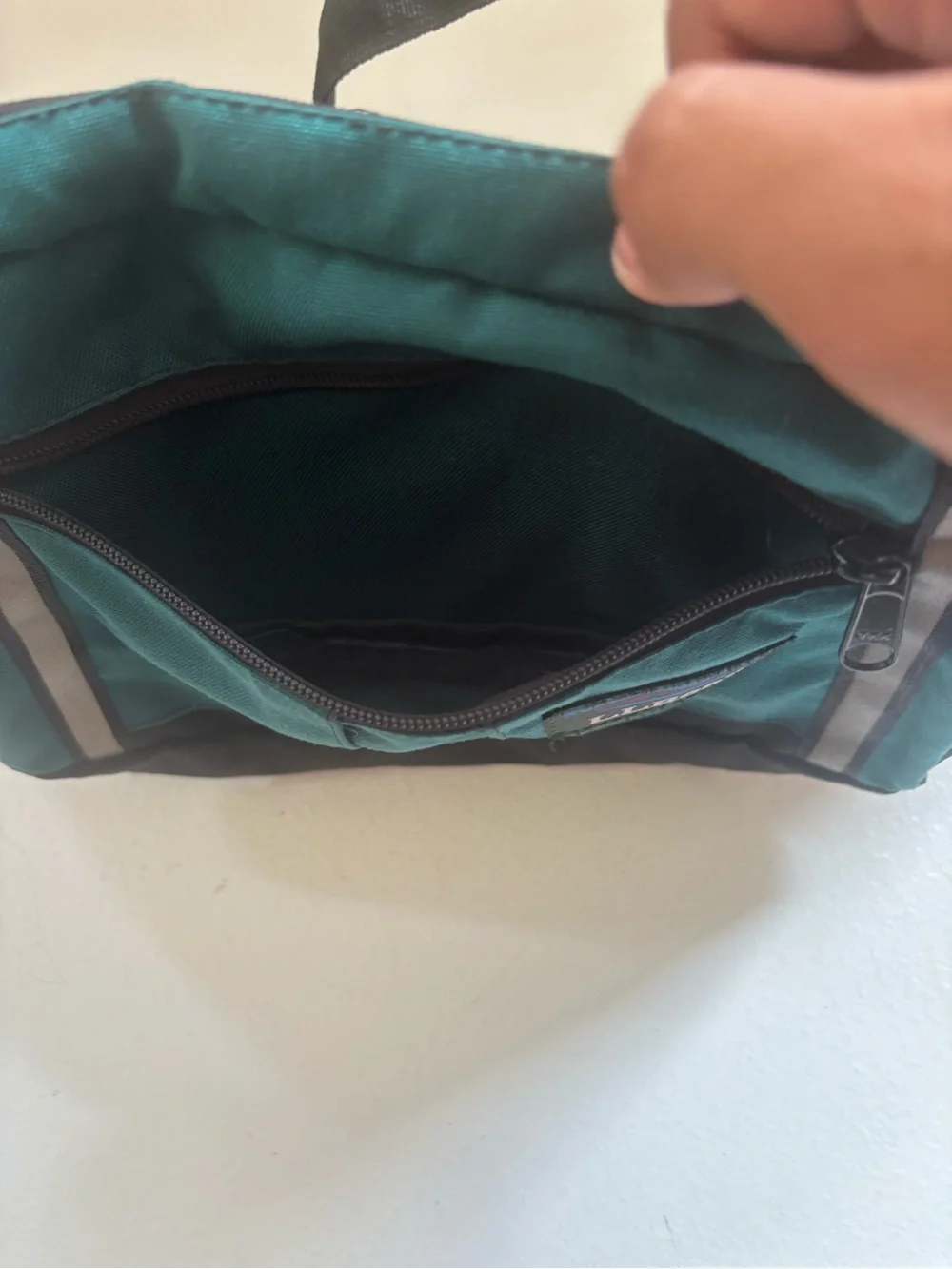 vintage green L.L. Bean 3-in-1 Cordura nylon lumbar fanny pack